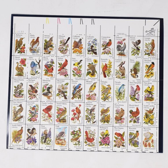 Scott #1953-02 State Birds & Flowers Mint Sheet Fifty 20 cent US Stamps VTG MNH - Picture 3 of 6